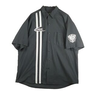 Arctic Cat Shirt Men 3XL Mechanic‎ Garage Workwear Button Up Short Sleeve Black